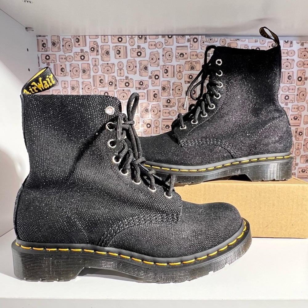 Dr. Martens Black Canvas Boots